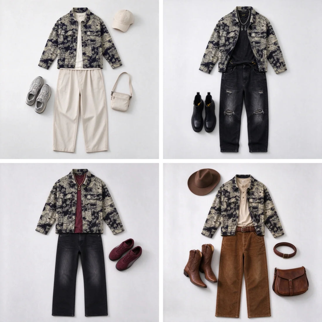 How to Style a Denim Jacket: Featuring the Jacquard Tapestry Denim Trucker Jacket