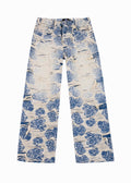 DISTRESSED PORCELAIN JEANS