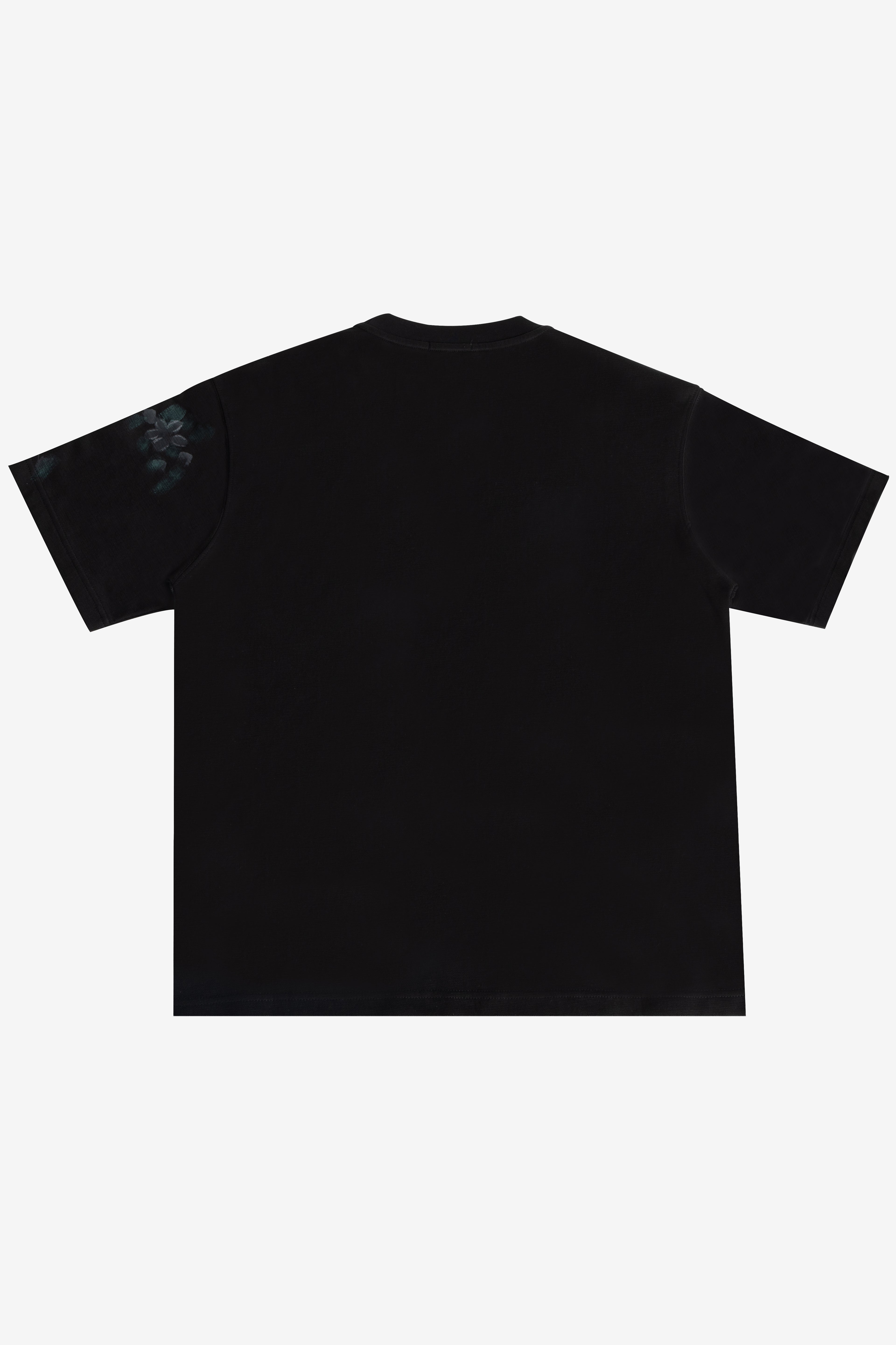 SAMPAGUITA HAND PAINTED TEE - OBSIDIAN
