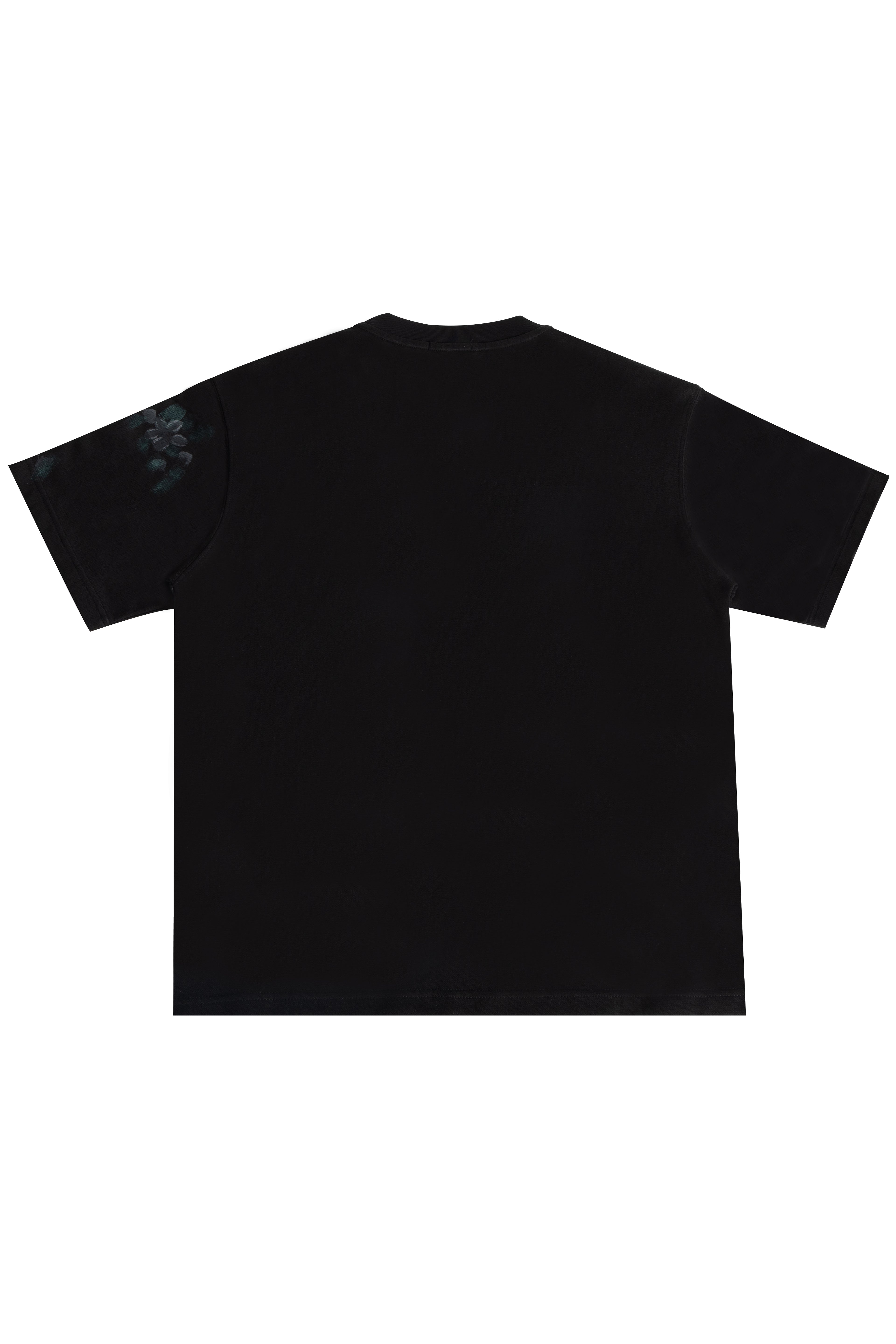 SAMPAGUITA HAND PAINTED TEE - OBSIDIAN