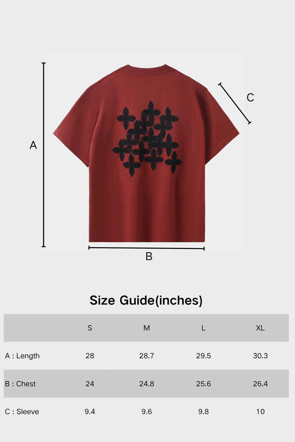 AXIS CROSS TEE - RED WINE