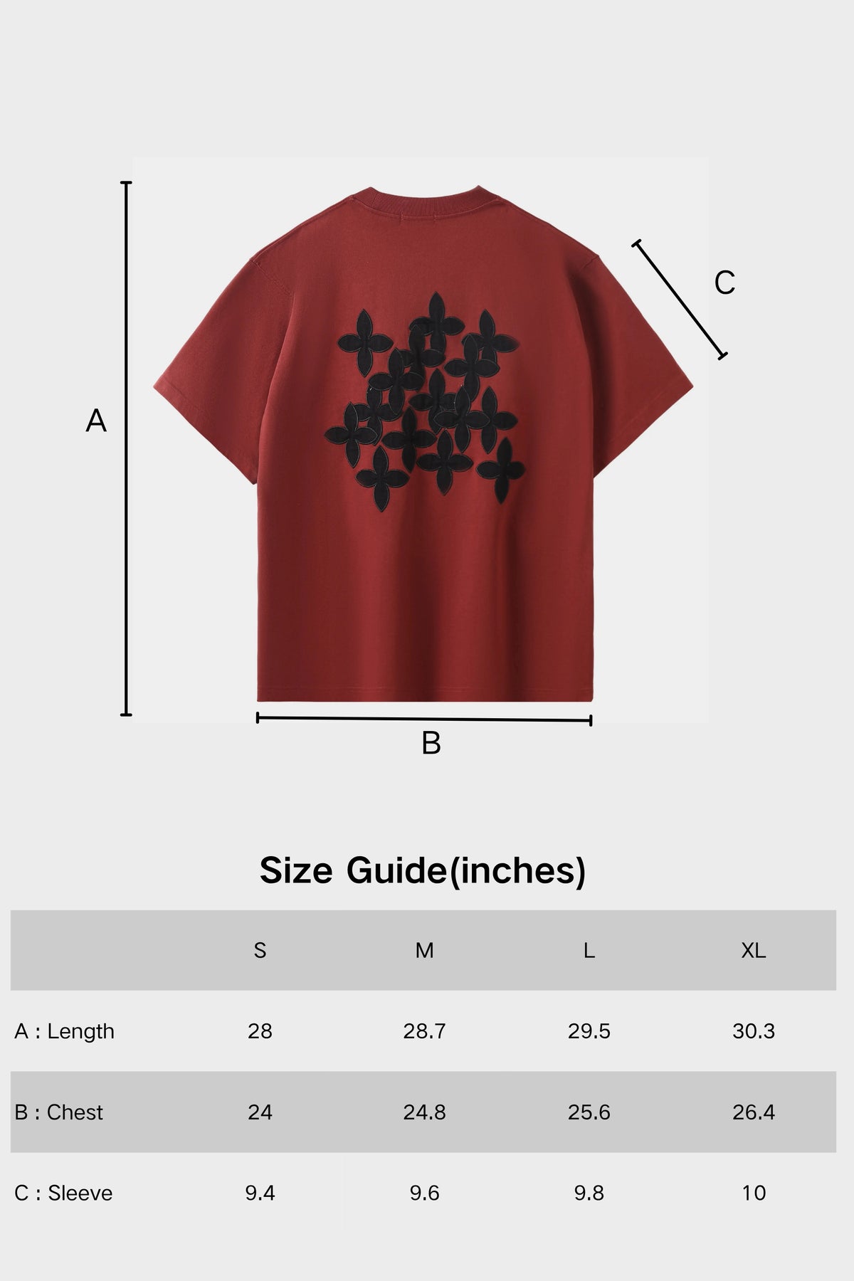 AXIS CROSS TEE - RED WINE