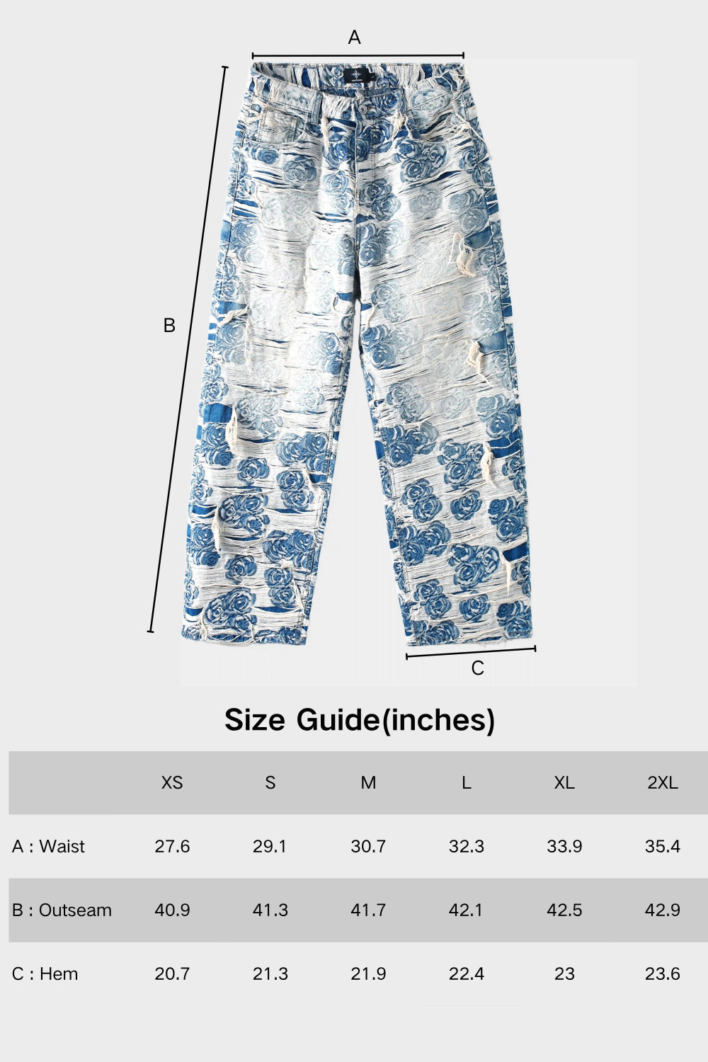 DISTRESSED PORCELAIN DENIM