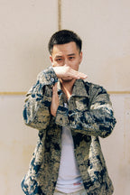 JACQUARD TAPESTRY DENIM TRUCKER JACKET