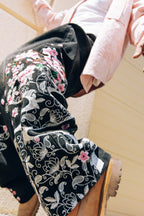 TIGER BLOSSOM EMBROIDERED BAGGY DENIM