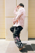 TIGER BLOSSOM EMBROIDERED BAGGY DENIM
