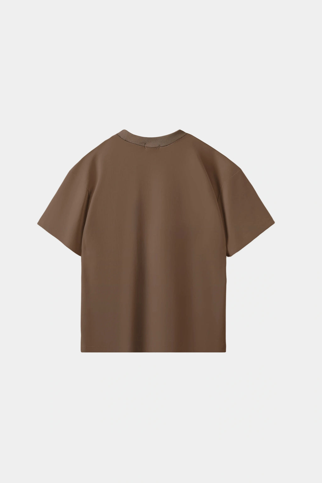 AXIS Studios Bamboo Panda Tee in clay brown with panda embroidery, white background.