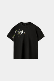 BAMBOO PANDA TEE - OBSIDIAN