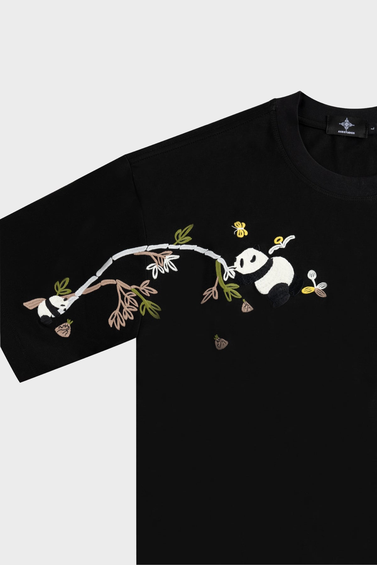 BAMBOO PANDA TEE - OBSIDIAN