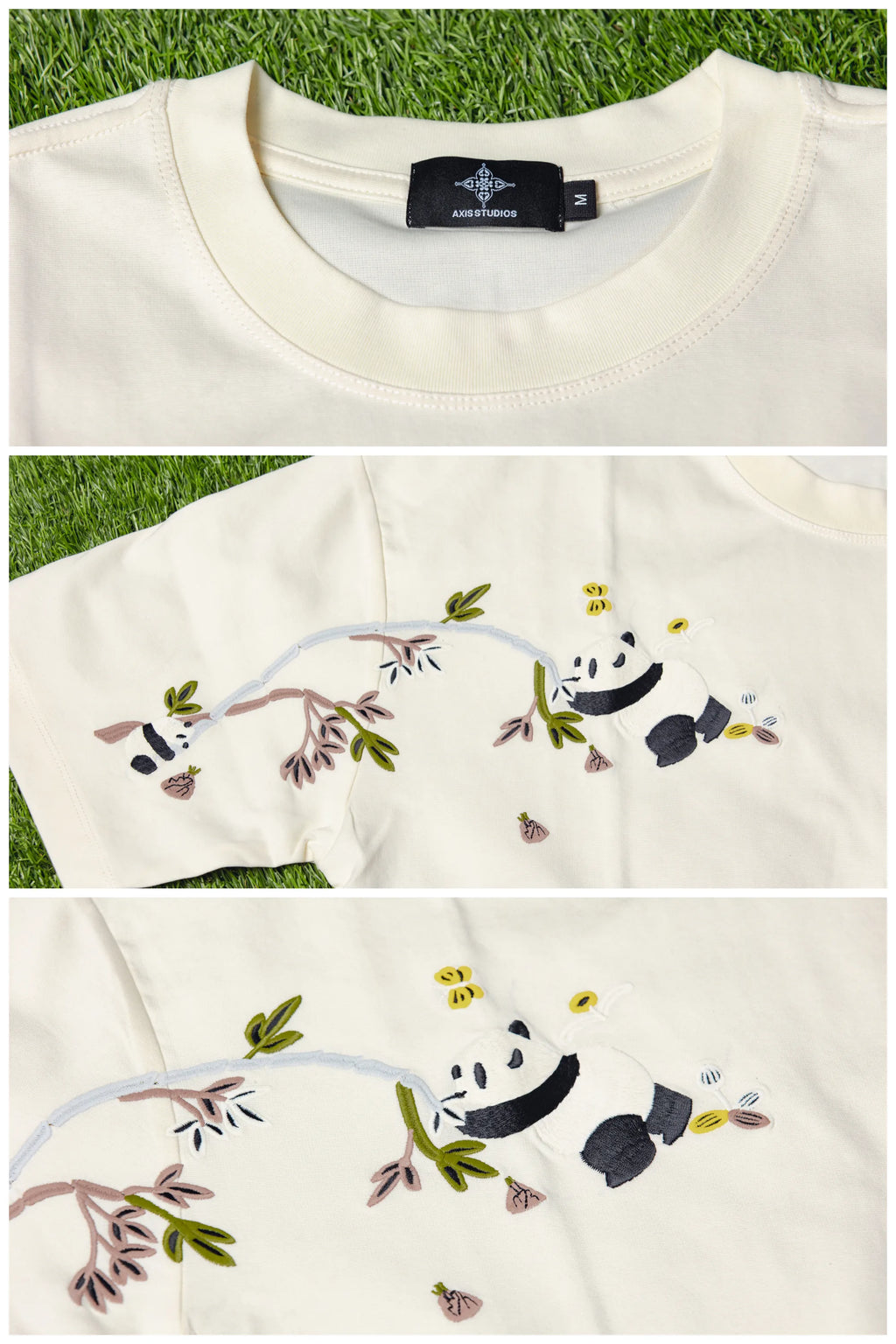 BAMBOO PANDA TEE - IVORY