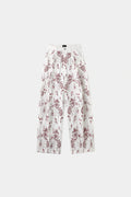 CHRYSANTHEMUM EMBROIDERED WHITE DENIM JEANS — SET PIECE