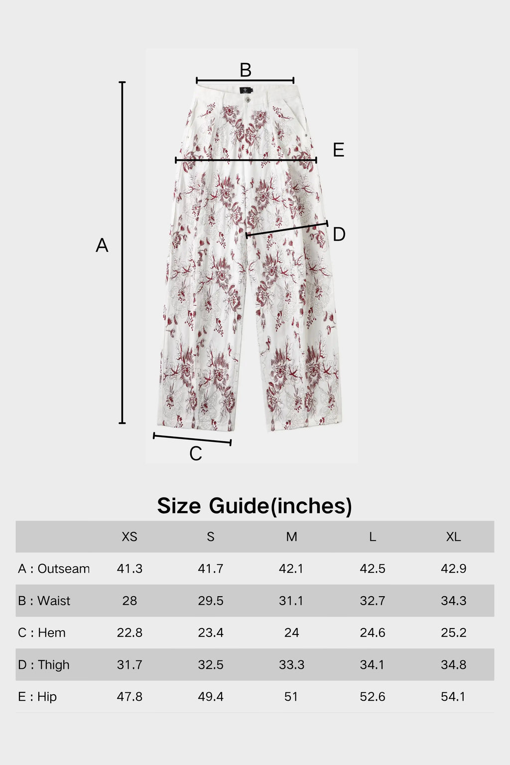 CHRYSANTHEMUM EMBROIDERED WHITE DENIM JEANS — SET PIECE