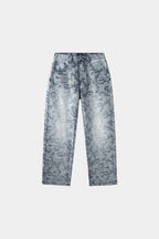 AXIS STUDIOS Porcelain baggy jacquard denim