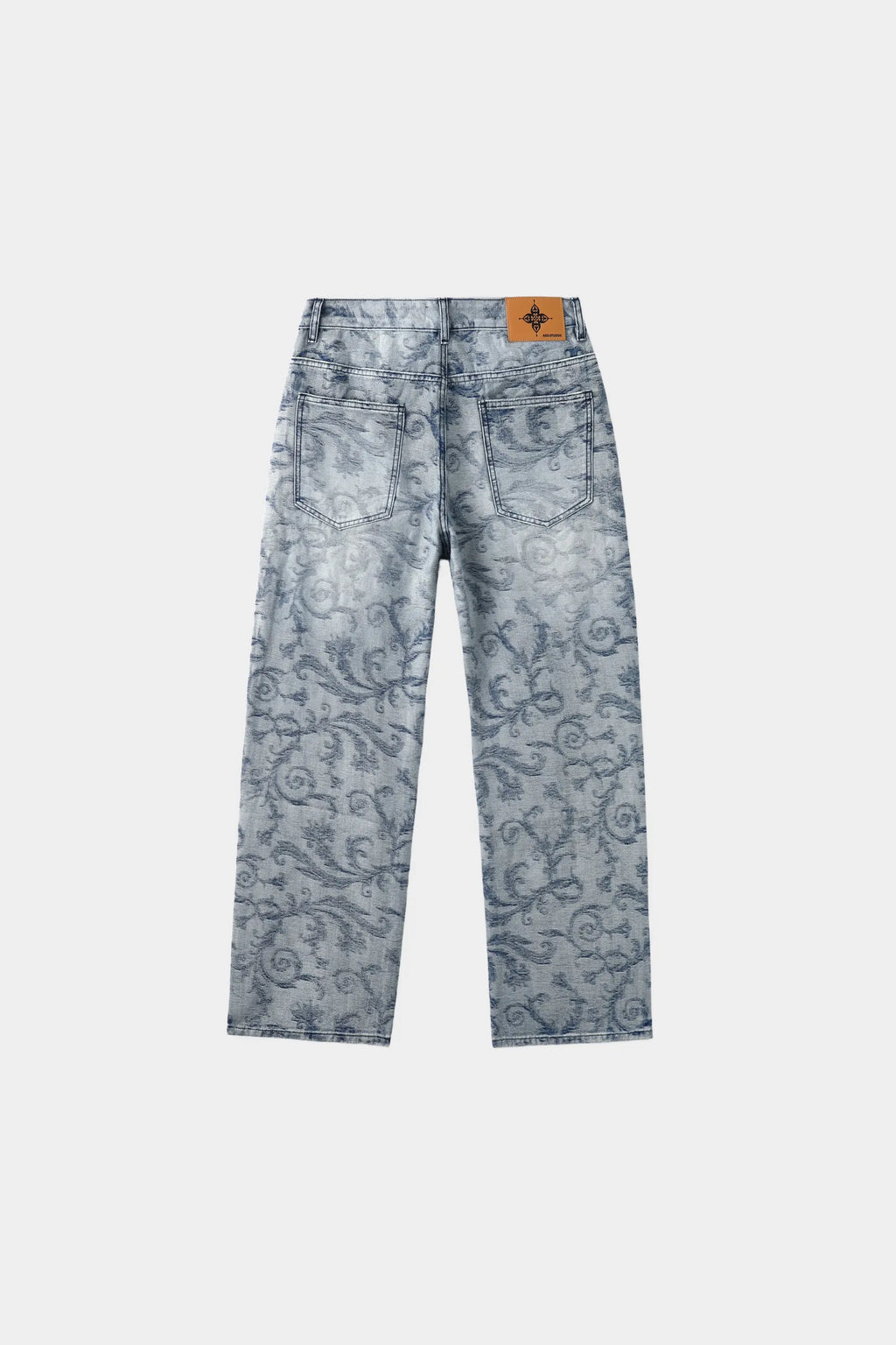 AXIS STUDIOS Porcelain baggy jacquard denim