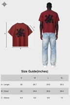 AXIS CROSS TEE - RED WINE