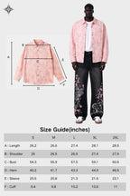 PINK CAMELLIA JACQUARD DENIM SHIRT