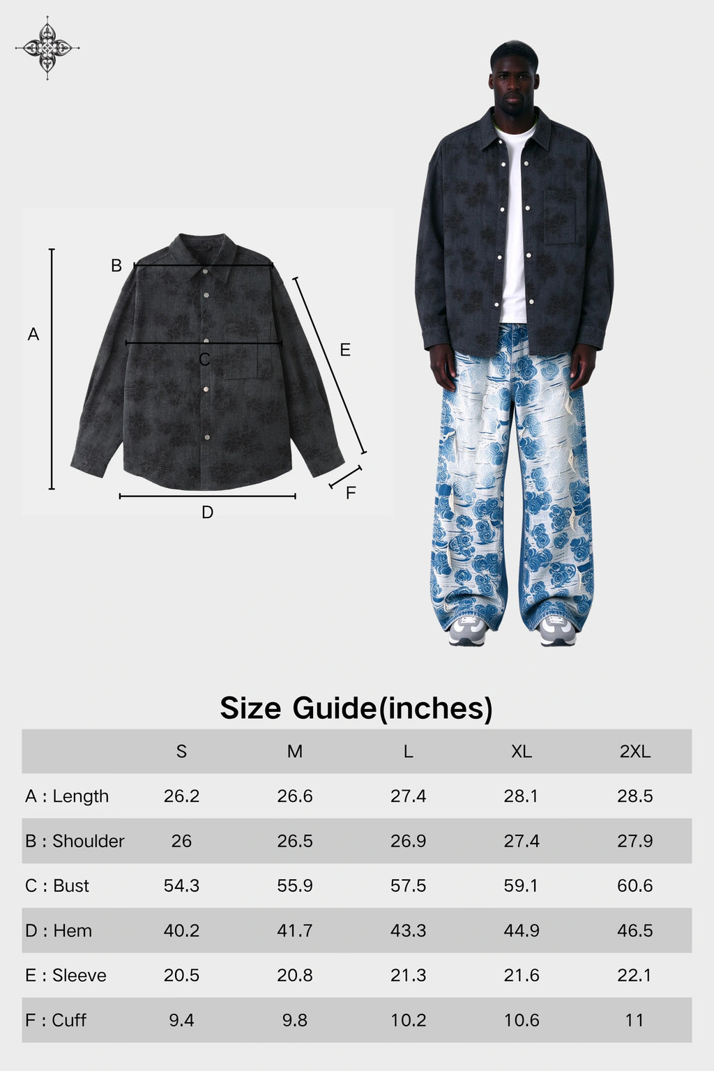 BLACK CAMELLIA JACQUARD DENIM SHIRT