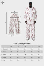CHRYSANTHEMUM EMBROIDERED WHITE DENIM JEANS — SET PIECE