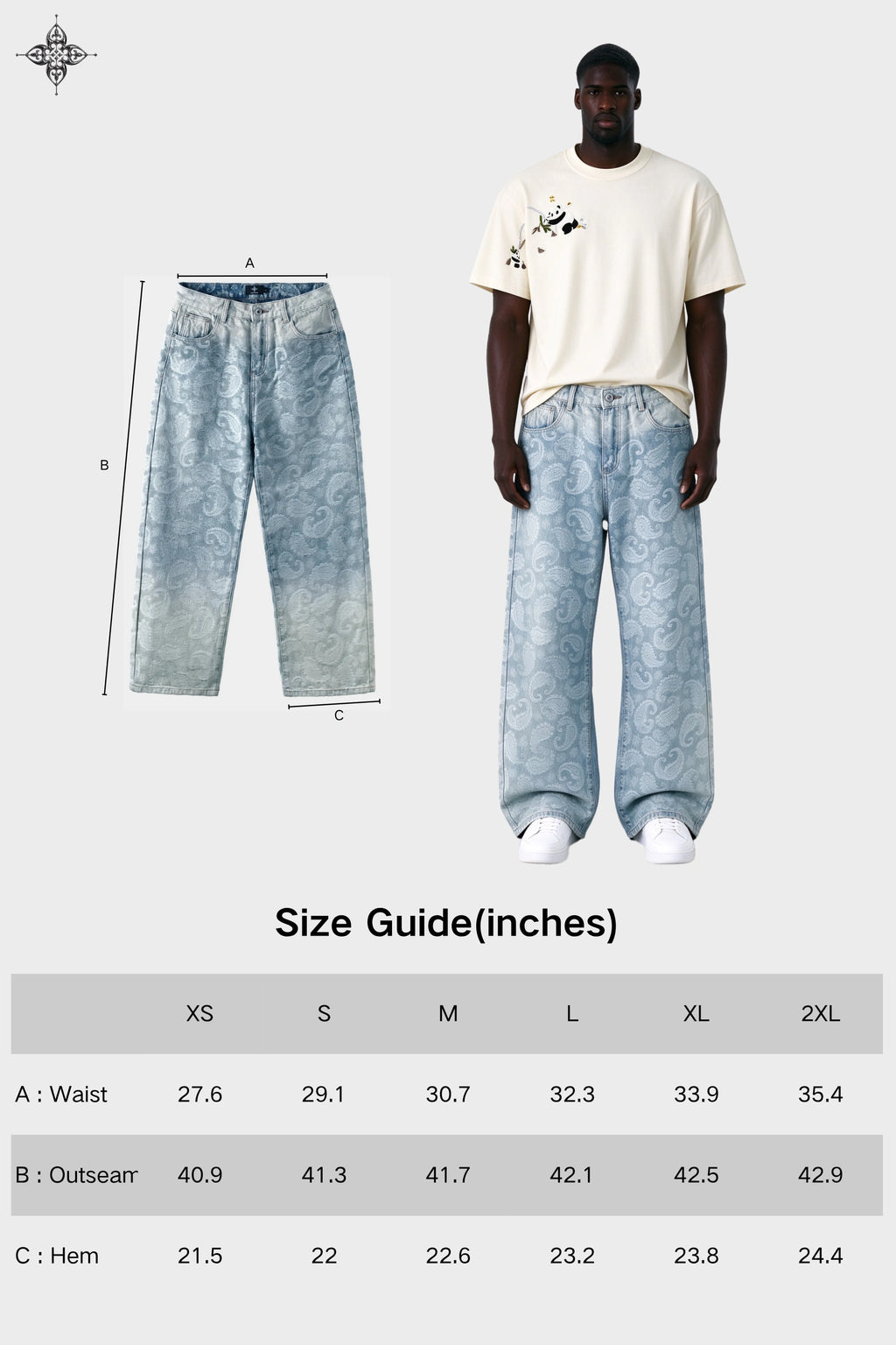 PORCELAIN PAISLEY DENIM