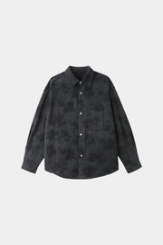 BLACK CAMELLIA JACQUARD DENIM SHIRT