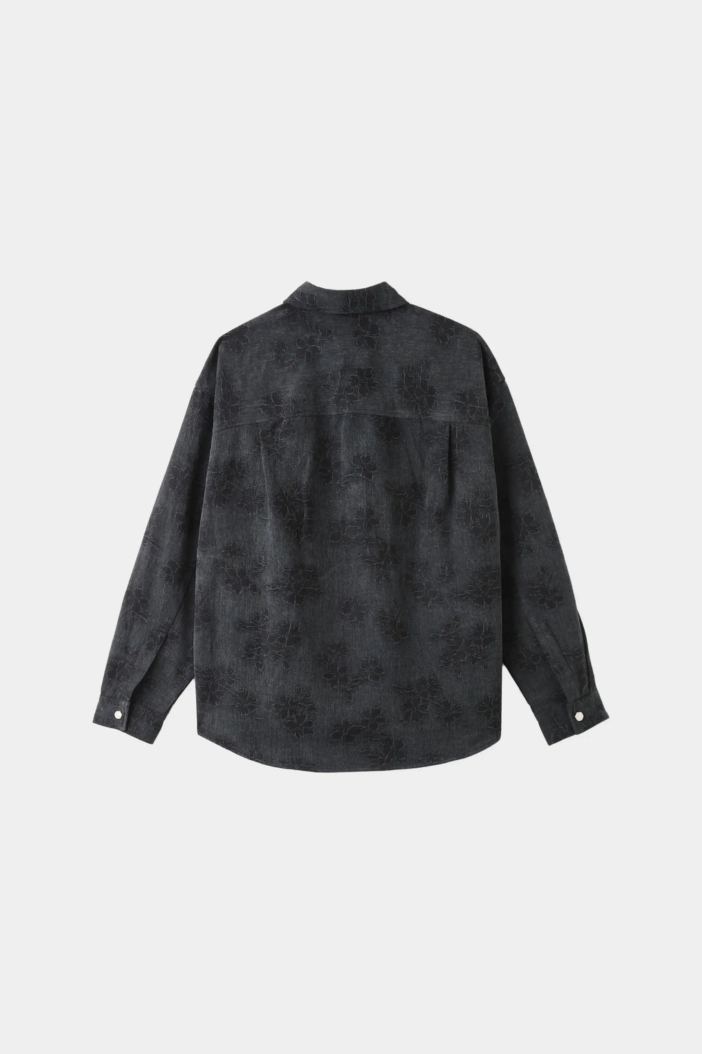 BLACK CAMELLIA JACQUARD DENIM SHIRT