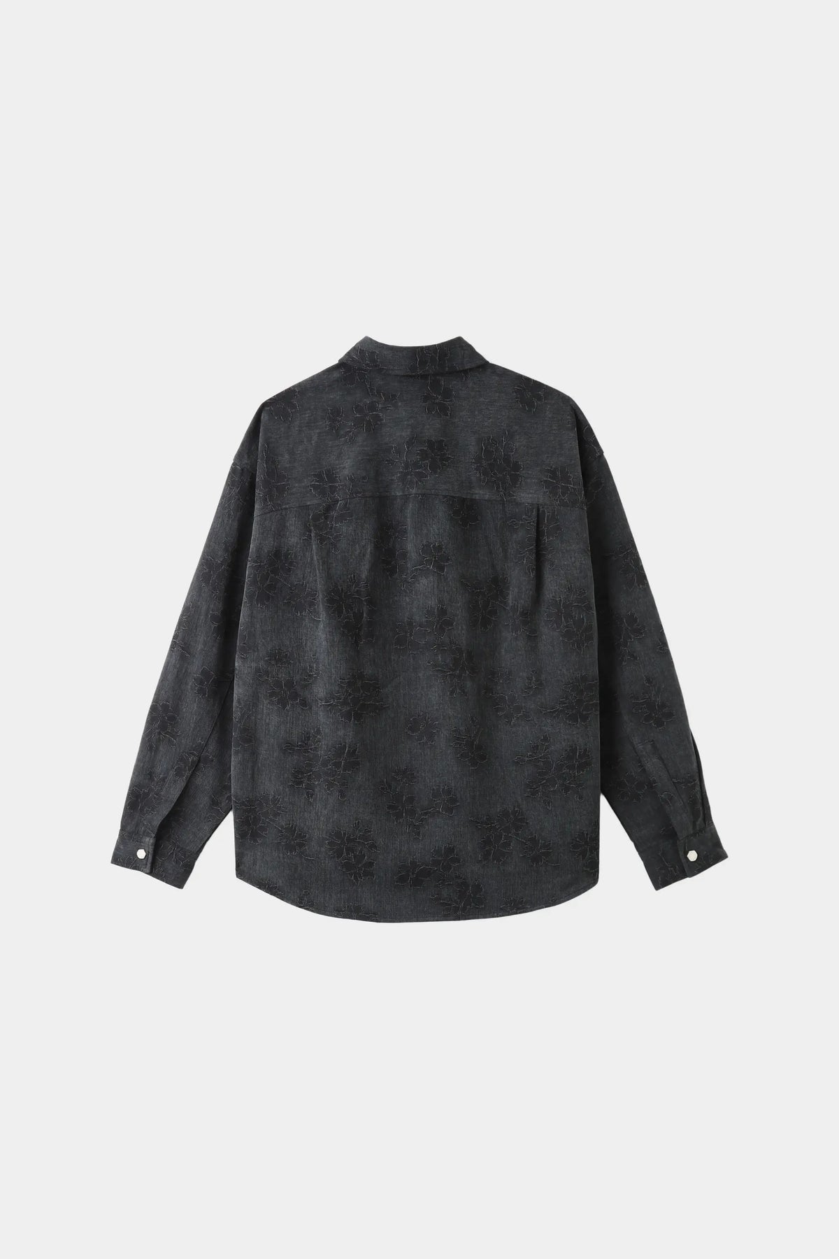 BLACK CAMELLIA JACQUARD DENIM SHIRT
