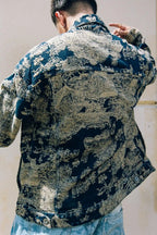 JACQUARD TAPESTRY DENIM TRUCKER JACKET