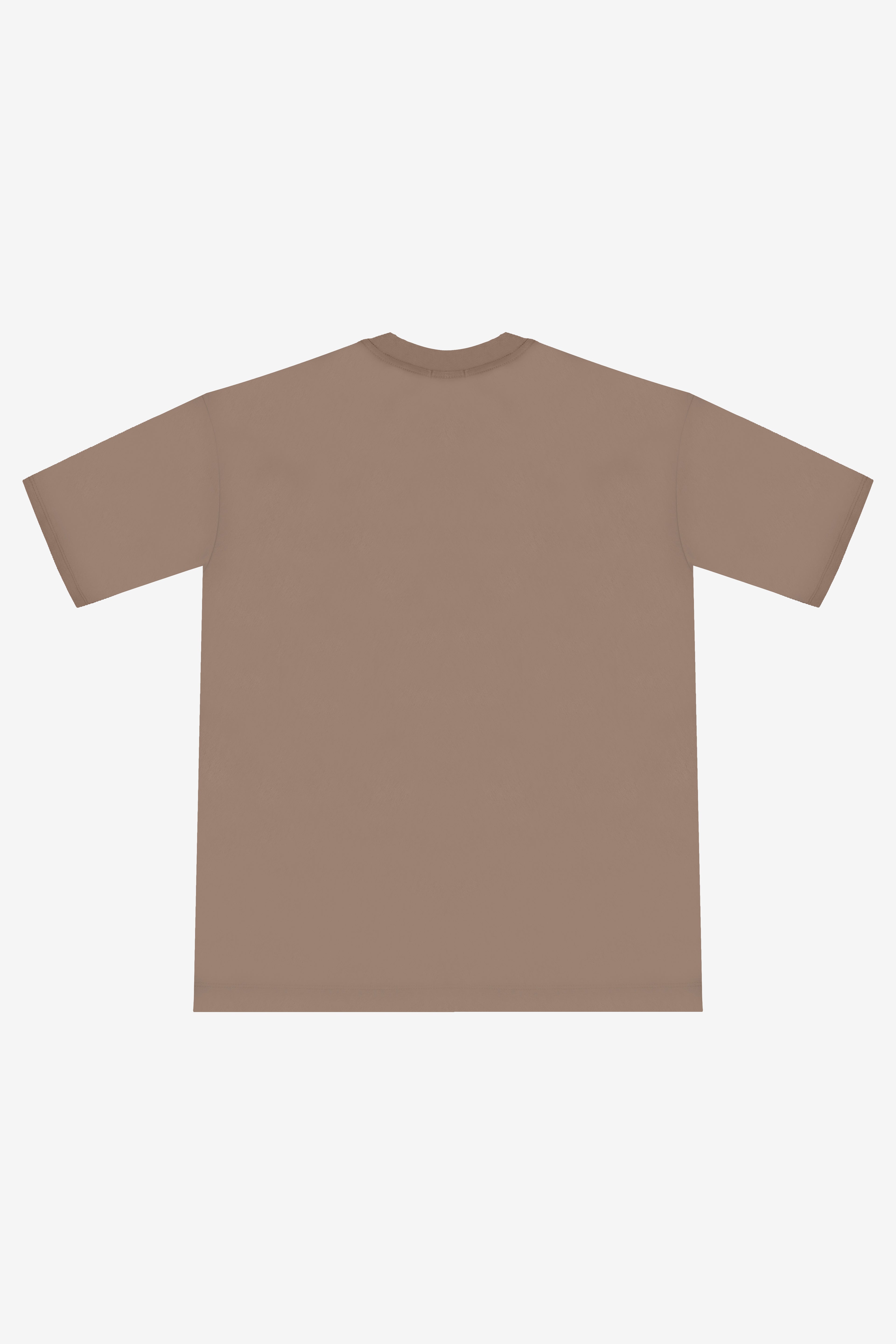Brown t-shirt on a white background