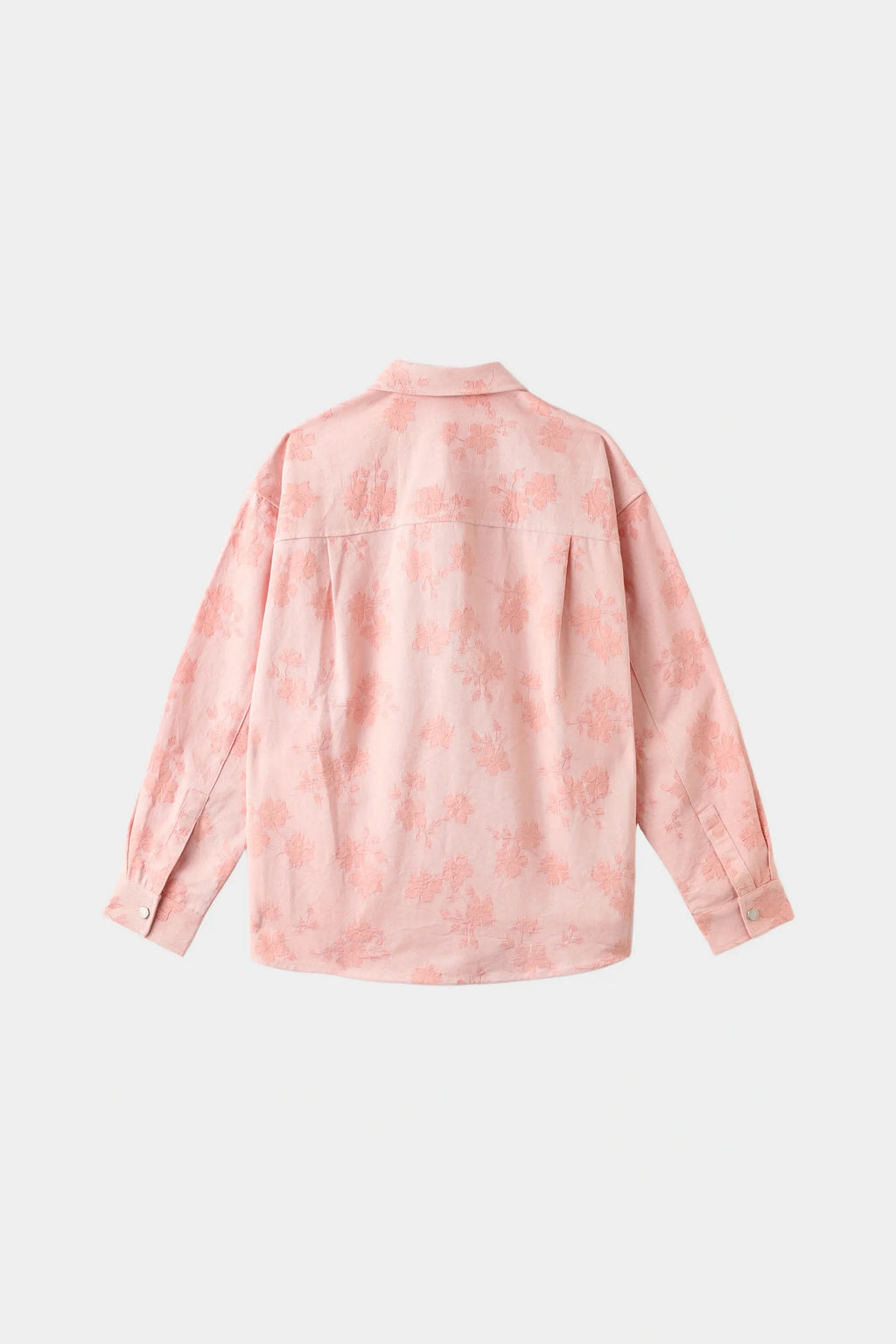 PINK CAMELLIA JACQUARD DENIM SHIRT